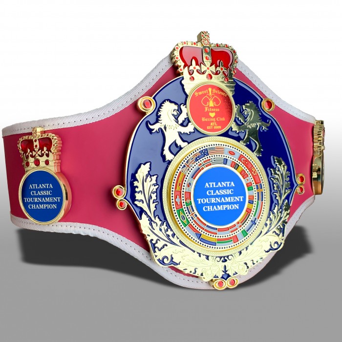 QUEENSBURY BLUE CUSTOM CHAMPIONSHIP BELT  ***BEST SELLER***